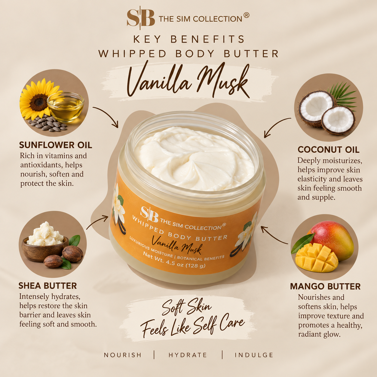 Vanilla Musk Whipped Body Butter 4.5 oz - Image 4