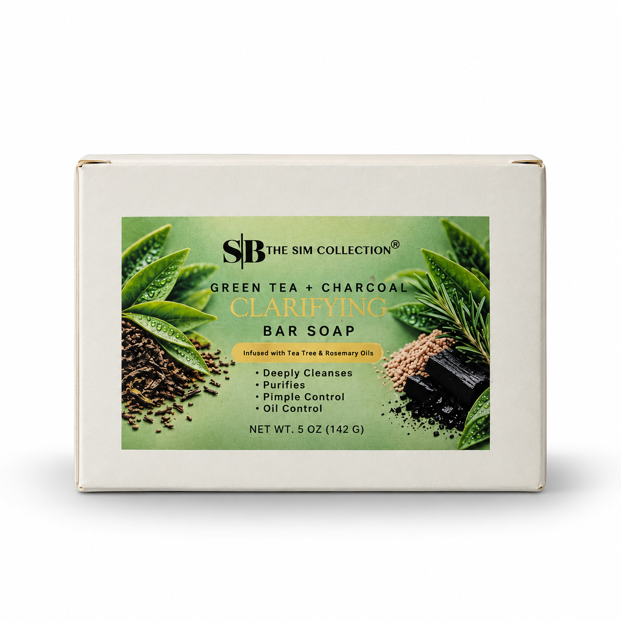 Green Tea + Charcoal Clarifying Bar Soap - Image 3